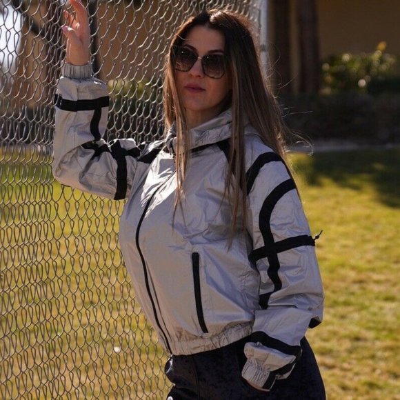 MCM Bomber Jacket Park Hoodie Silver Limited